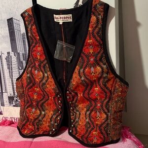 Free People Multicolor  New Vest